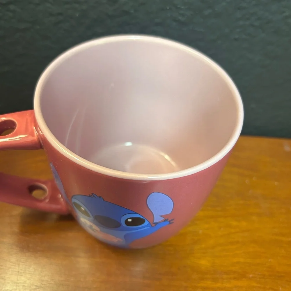 Disney Stitch Pink Heart Mug with Heart NWT